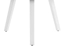 Mesa de centro Xocos en color blanco, con un diseño moderno y patas rectas que se estrechan hacia abajo. Perfecta para cualquier sala.