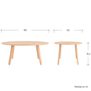 Mesa de comedor ovalada Xocos