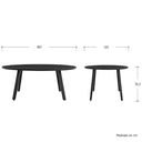 Mesa de comedor ovalada Xocos