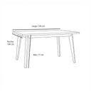 Mesa de comedor Evo 140cm en acabado nogal