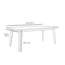 Mesa de comedor Evo 200cm en acabado nogal