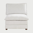 Módulo central sin brazos Andrea GAIA tapizado en tela color blanco para sala minimalista