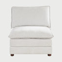 Set de Sala Modular Andrea 5 Piezas con Chaise Derecho y Taburete en Marfil