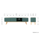 Mueble de tv Cuauhtemoc 200 cm