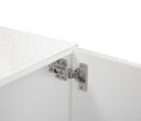 Cierre metálico del mueble de TV Cuauhtemoc en un diseño moderno y funcional. Ideal para cualquier sala.
