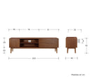 Mueble de tv Talitha 200 cm en acabado nogal