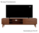 Mueble de tv Talitha 200 cm en acabado nogal