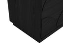 Mueble de TV Sasian en color negro mate, con un diseño elegante y almacenamiento práctico para tu sala.