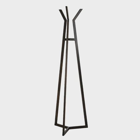 Perchero Sorel GAIA de piso en madera oscura con diseño minimalista