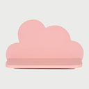 Vista frontal de la repisa Nuage en color rosa suave; destaca por su diseño temático de nube que aporta un toque tierno y organizado a paredes de dormitorios o ludotecas.