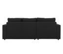 Sofá esquinero izquierdo Ocampos en color negro, con un diseño moderno y cómodo, ideal para cualquier sala.