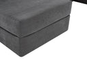 Sala modular 4 cuerpos Amil en color gris oscuro