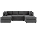 Sala modular 4 cuerpos Amil en color gris oscuro