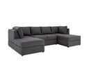 Sala modular 4 cuerpos Amil en color gris oscuro