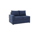 Sofá modular azul Amil con diseño moderno y cómodo, ideal para cualquier espacio residencial.