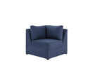 Sofá modular en color azul con diseño moderno y minimalista, ideal para cualquier espacio residencial.