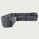 Set Modular Kant de 5 Piezas Tapizado en Tela Gris Oscuro