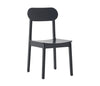 Silla Bautista de GAIA con diseño minimalista, respaldo redondeado y patas rectas, ideal para cualquier comedor.