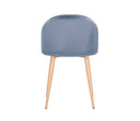 Silla Jonotla velvet con pata en acabado natural