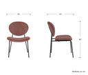Silla Pisa con pata en acabado color negro