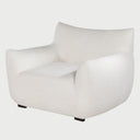 Vista lateral del sillón individual Bloom GAIA mostrando perfil ergonómico