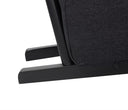 Sillón Duo en color negro con diseño simple, base sólida y asiento acolchado, ideal para cualquier espacio interior.