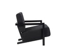 Sillón Duo en color negro con diseño minimalista, respaldo y asiento rectangulares, ideal para cualquier espacio.