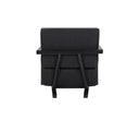 Sillón Duo en color negro con diseño moderno, respaldo recto y brazos, ideal para cualquier espacio de tu hogar.