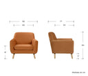 Sillón Jitotol  en acabado terciopelo