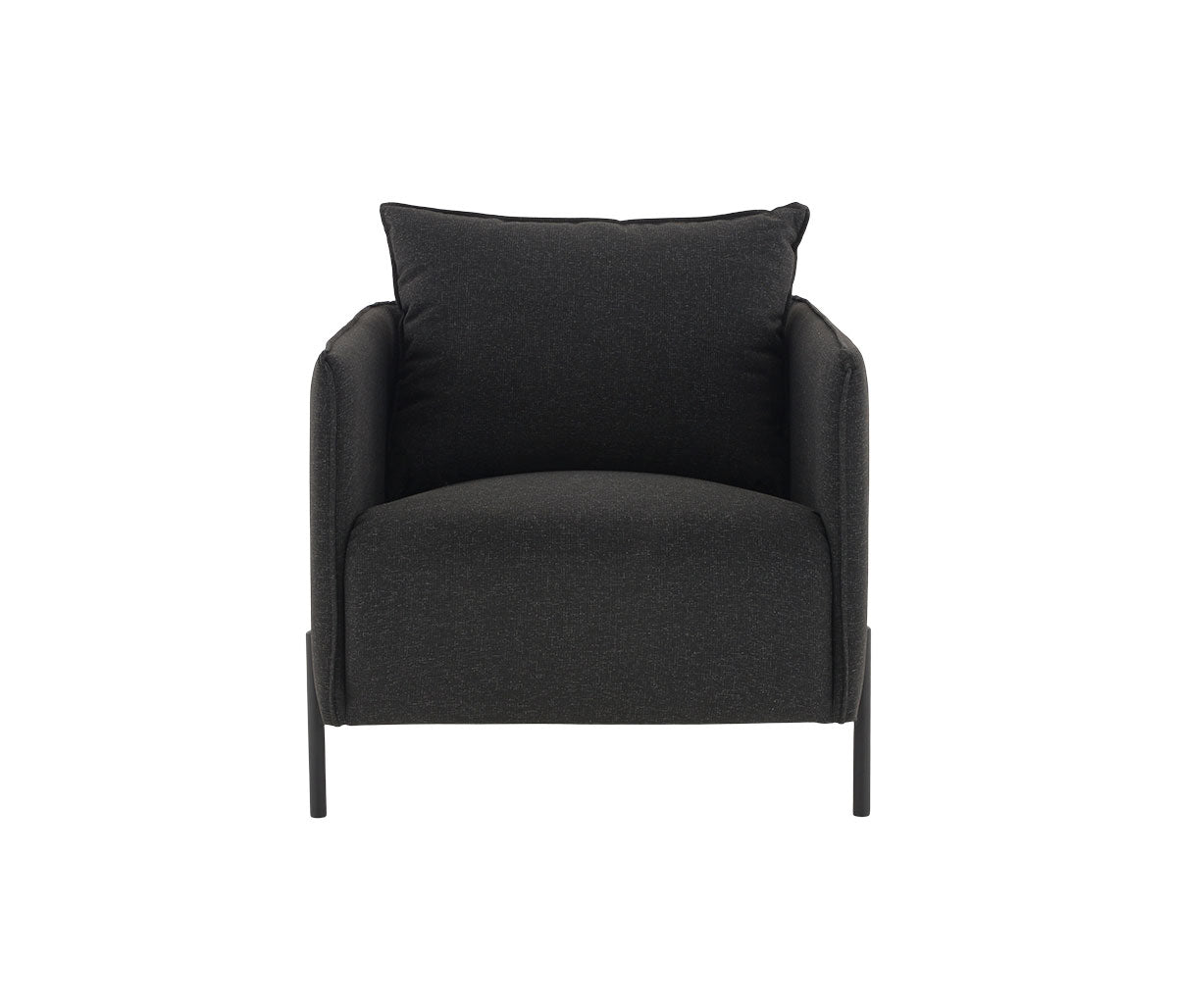 Sillon Lerma con pata en acabado color negro