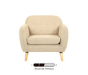 Sillon San Blas con Patas de Madera en Acabado encino