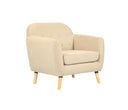 Sillon San Blas con Patas de Madera en Acabado encino