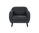 Sillon San Blas con Patas de Madera en Acabado encino