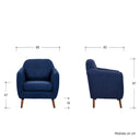 Sillon San Blas con Patas de Madera en Acabado nogal
