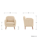 Sillon San Blas con Patas de Madera en Acabado nogal
