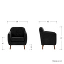 Sillon San Blas con Patas de Madera en Acabado nogal