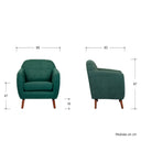 Sillon San Blas con Patas de Madera en Acabado nogal