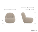 Sillón Toscana Base tapizada en tono taupe