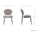 Silla Pisa con pata en acabado color negro