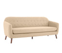 Sofa 3 cuerpos San Blas con Patas de Madera en Acabado nogal