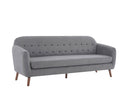 Sofa 3 cuerpos San Blas con Patas de Madera en Acabado nogal