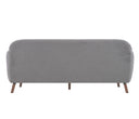Sofa 3 cuerpos San Blas con Patas de Madera en Acabado nogal