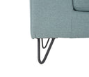 Sofa 3 cuerpos Yoco con Patas de Madera en Acabado negro
