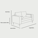 Sofá 2 cuerpos Landero