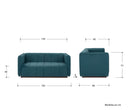 Sofa 2 cuerpos Porfirio en color verde