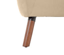 Sofa 2 cuerpos San Blas con Patas de Madera en Acabado nogal