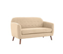 Sofa 2 cuerpos San Blas con Patas de Madera en Acabado nogal