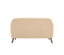Sofa 2 cuerpos San Blas con Patas de Madera en Acabado nogal