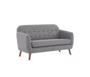 Sofa 2 cuerpos San Blas con Patas de Madera en Acabado nogal