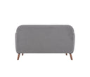 Sofa 2 cuerpos San Blas con Patas de Madera en Acabado nogal
